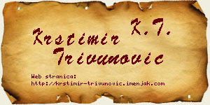 Krstimir Trivunović vizit kartica